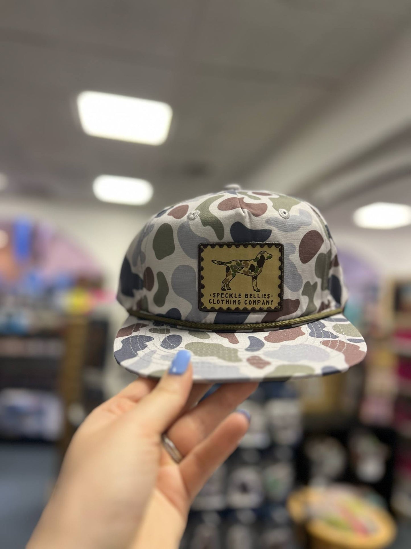 Camo Dog Khaki Patch Rope Hat, Brackish