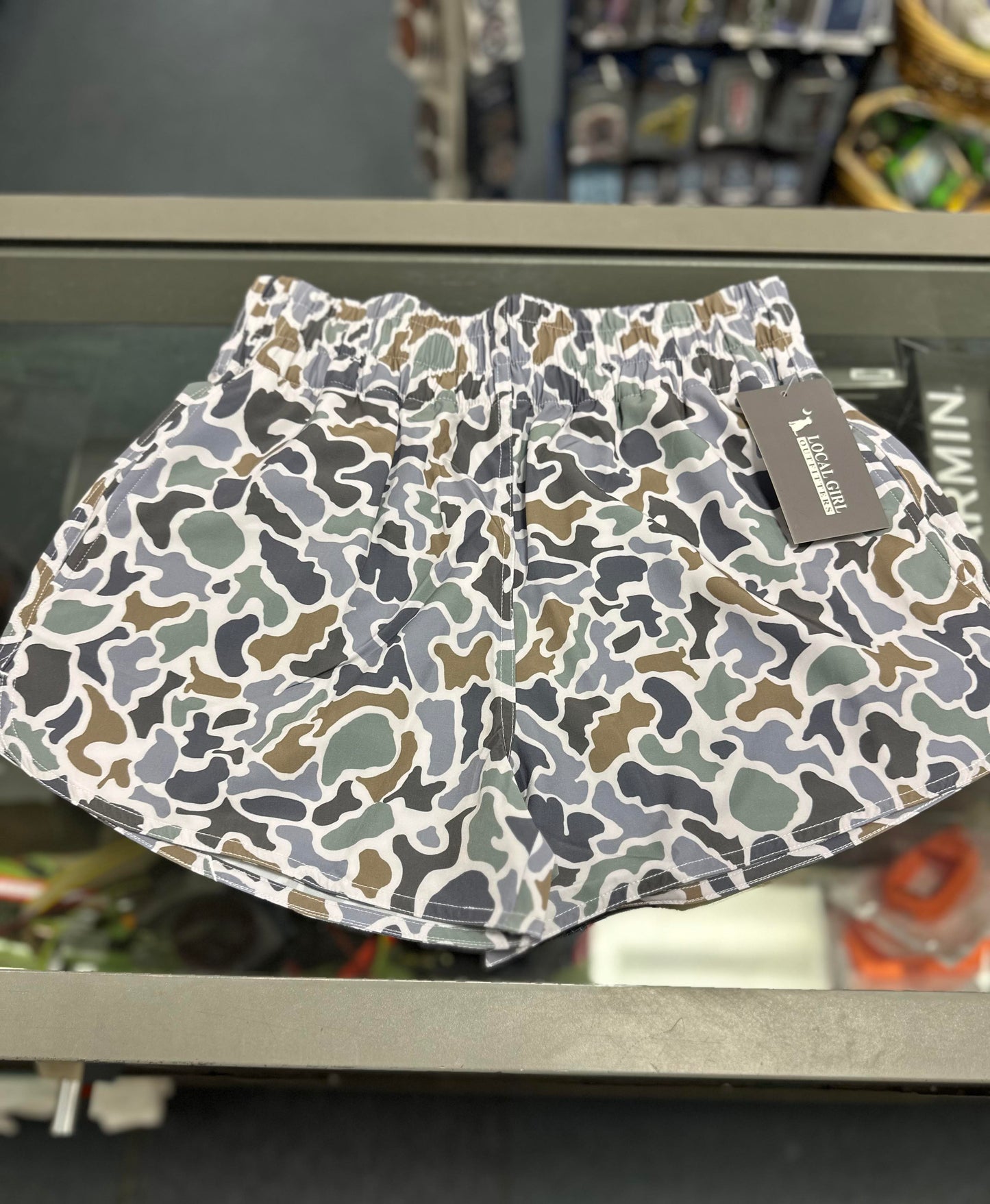 Women's High Waisted Volley Shorts, Localflage Bluff