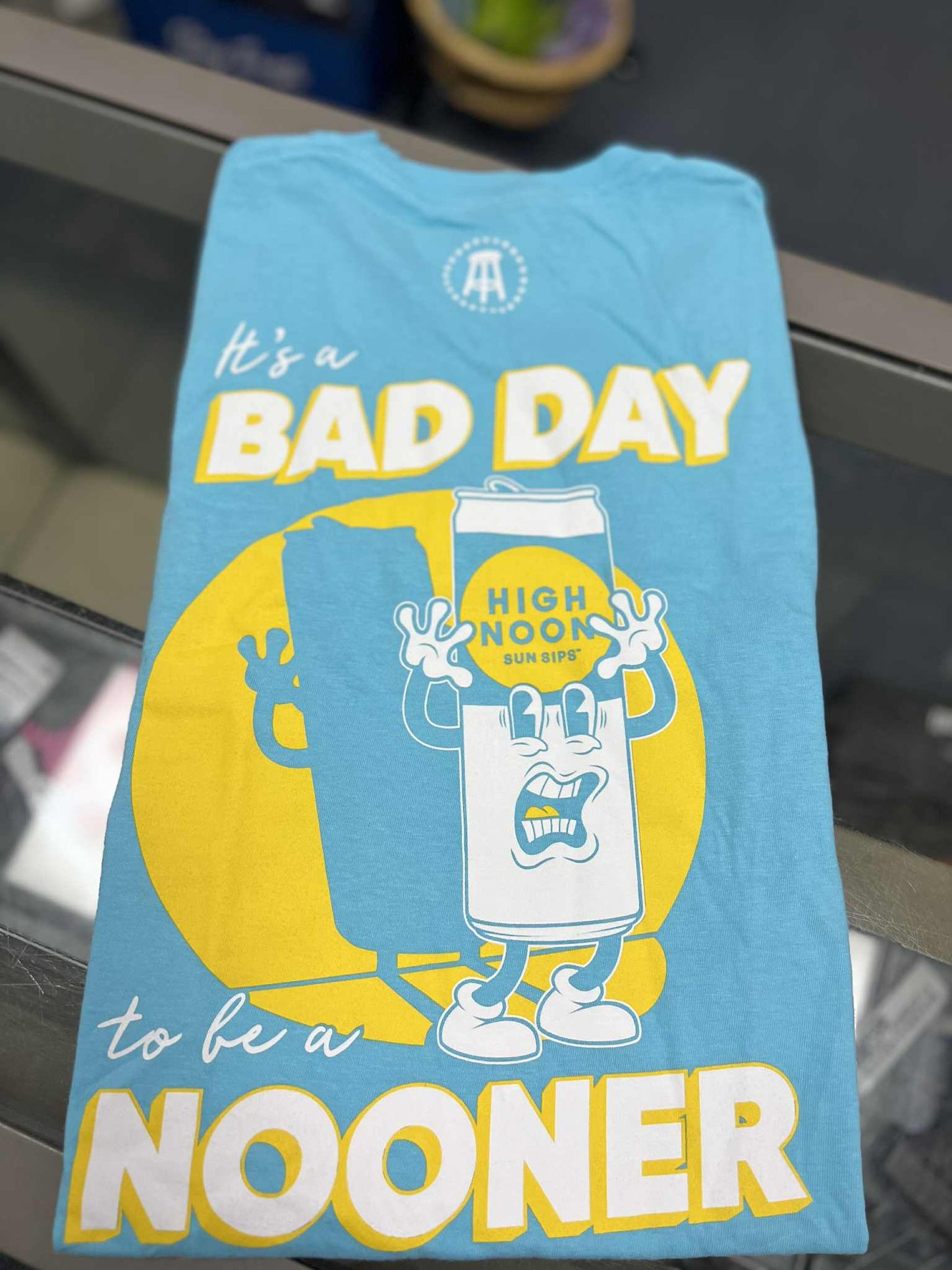 Barstool Bad Day To Be A Nooner Pocket Tee, Blue