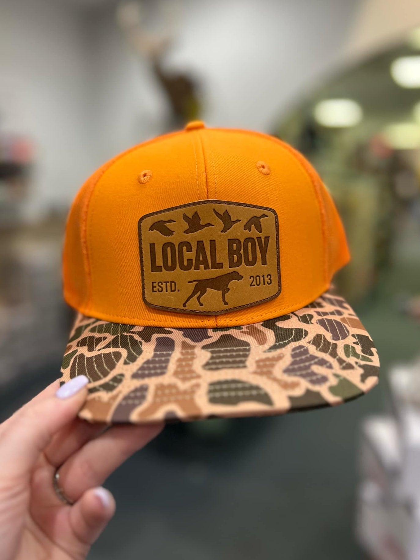 Waterfowl Hunt Trucker Hat, Orange/Orange/Old School