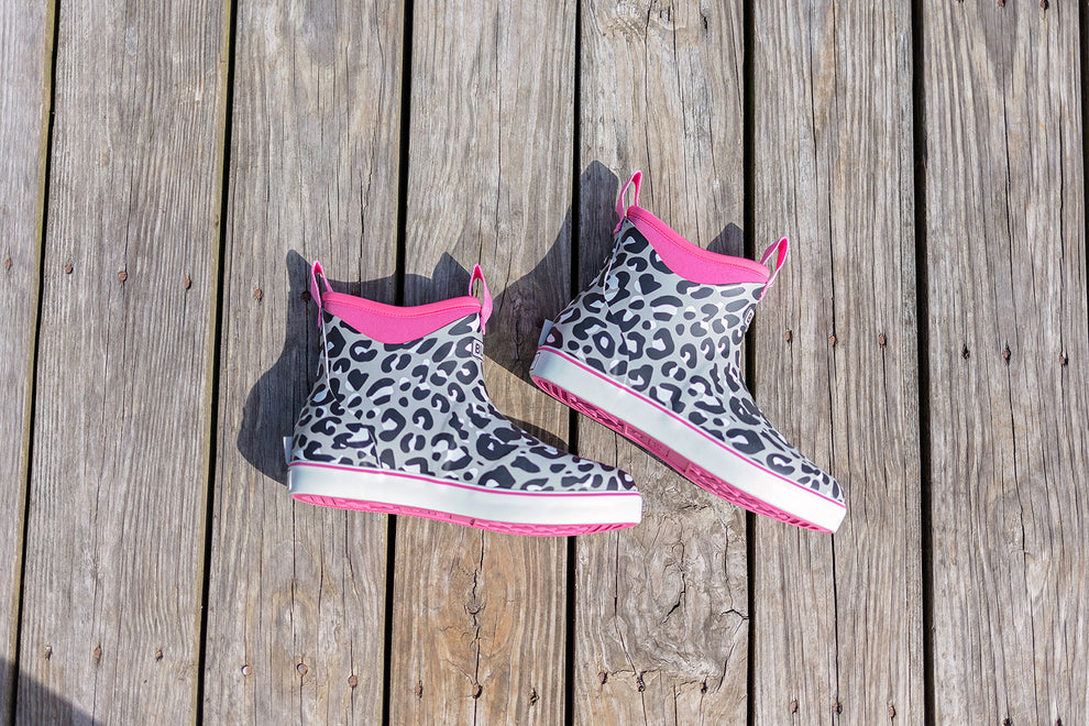 Women's Pink Cheetah Buoy Boots