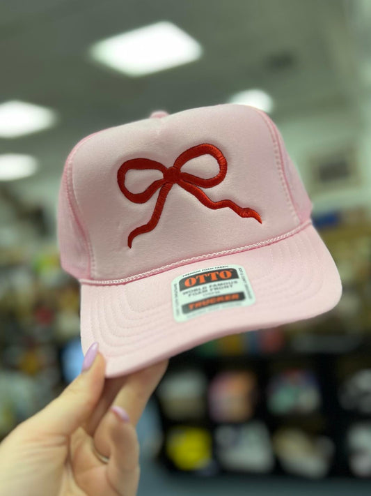 Love Bow Soft Pink Trucker Hat