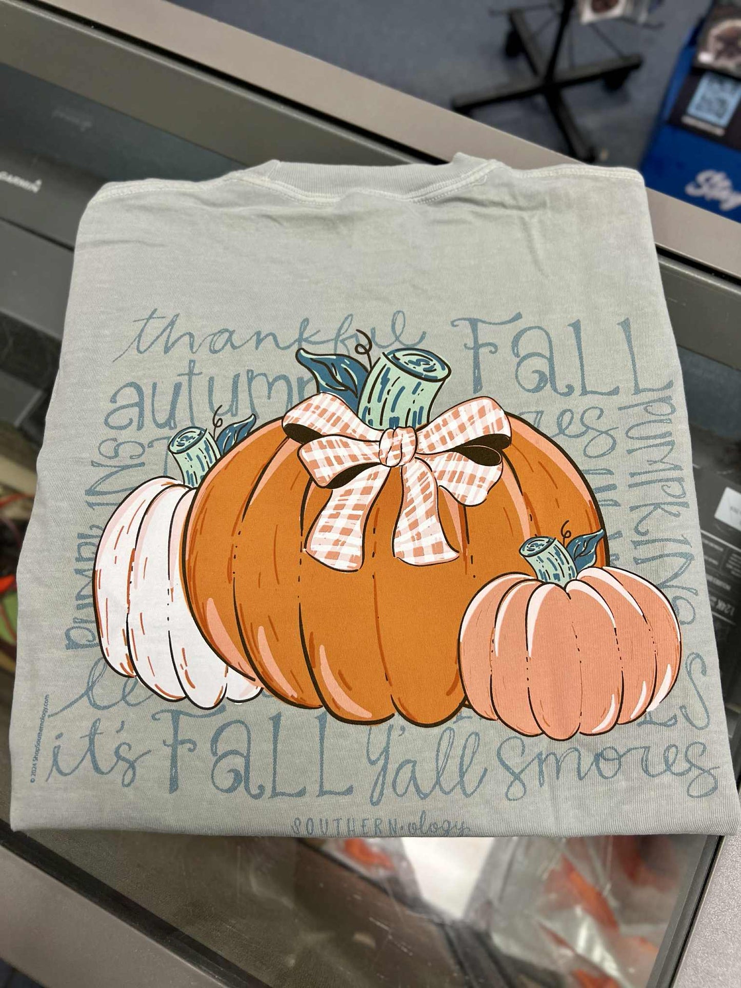 Happy Fall Pumpkin Bow Short Sleeve, Bay
