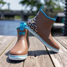 Women's Brown Cheetah Buoy Boots