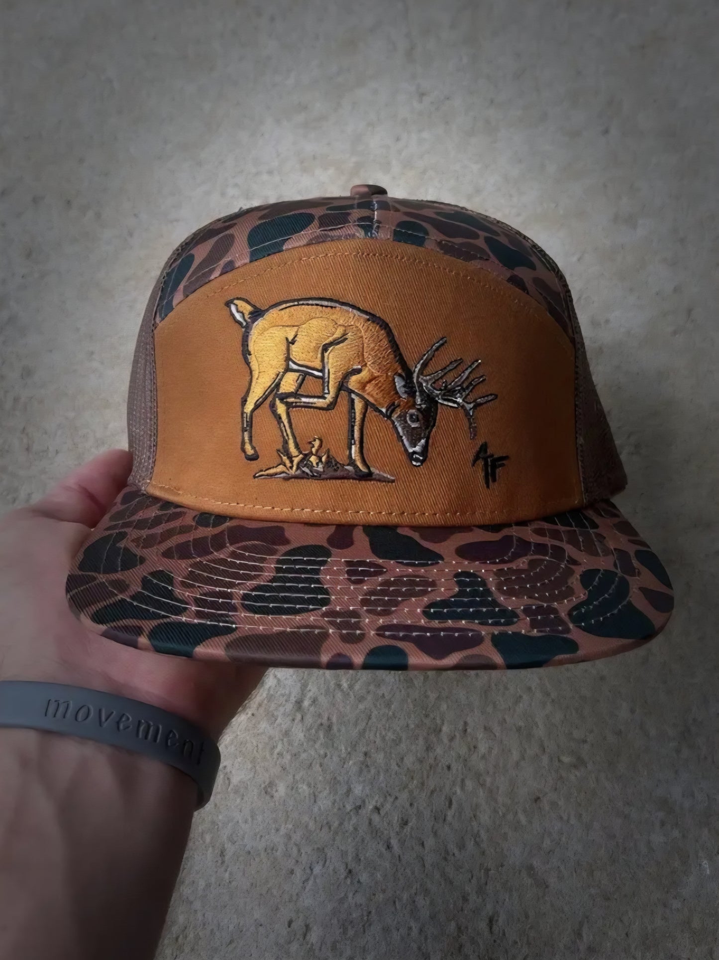 American Fetcher, 7 Panel Making A Scrape Hat, Duck Camo