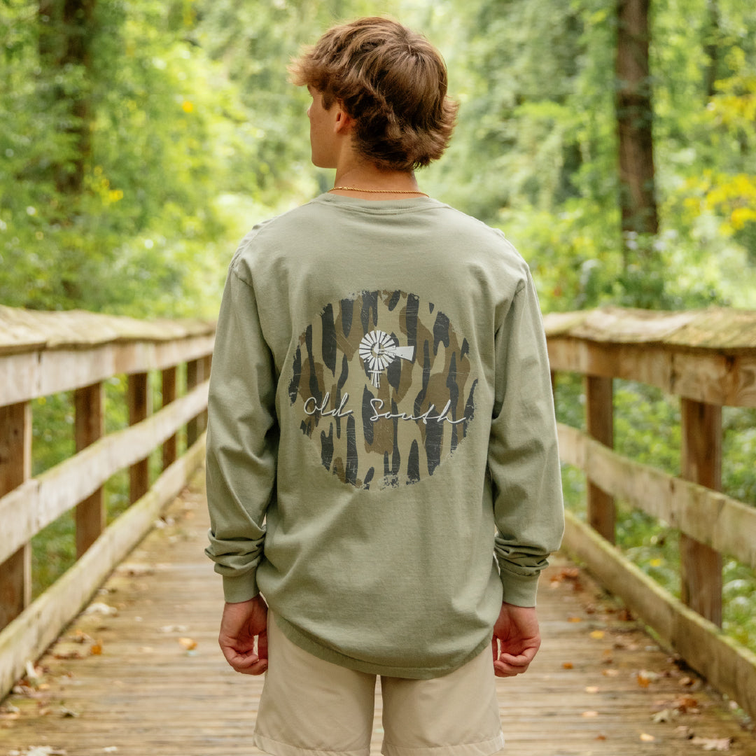 Camo Logo Long Sleeve, Sandstone