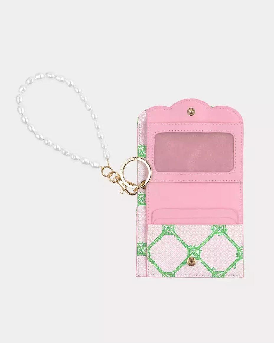 Snapback Card Case, Butterfly Trellis