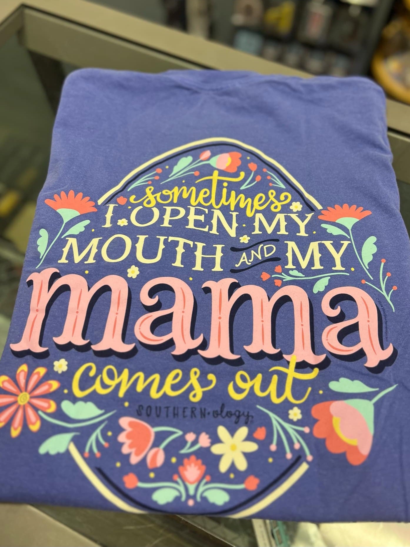 Floral Mama Comes Out Short Sleeve