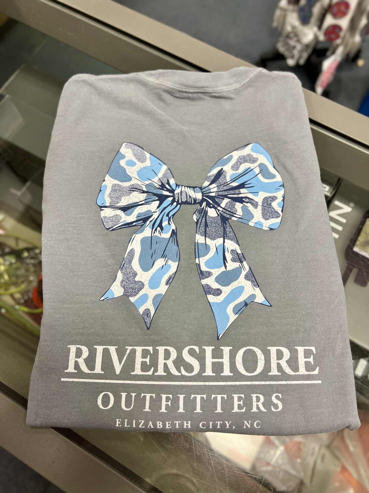 RSO Blue Camo Bow Long Sleeve, Granite