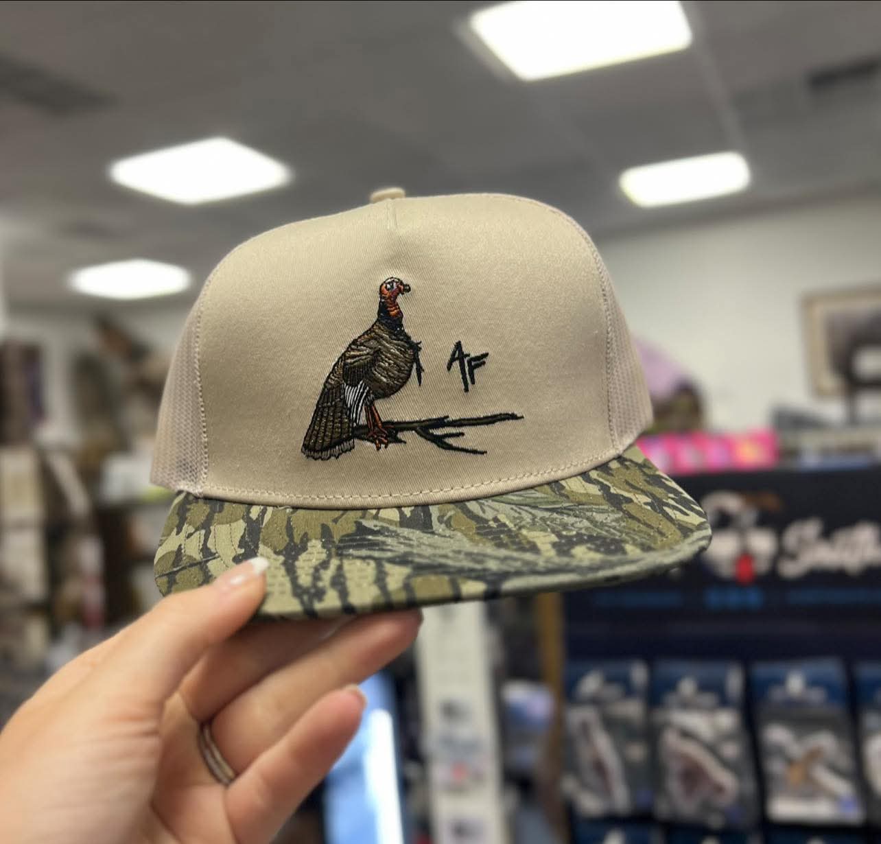 American Fetcher, 5 Panel Roosted Hat, Khaki Treestand