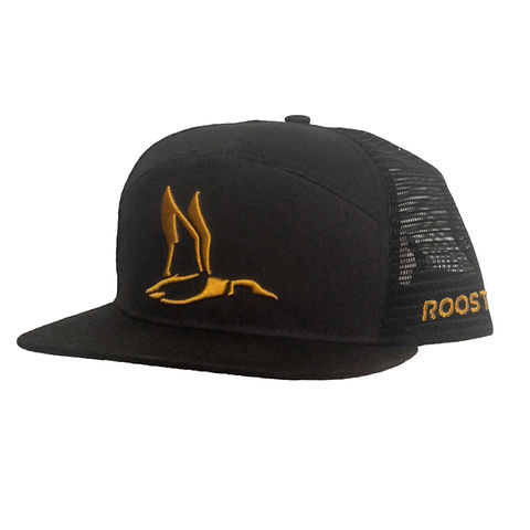 Youth Solid 3D Duck Logo Hat, Black