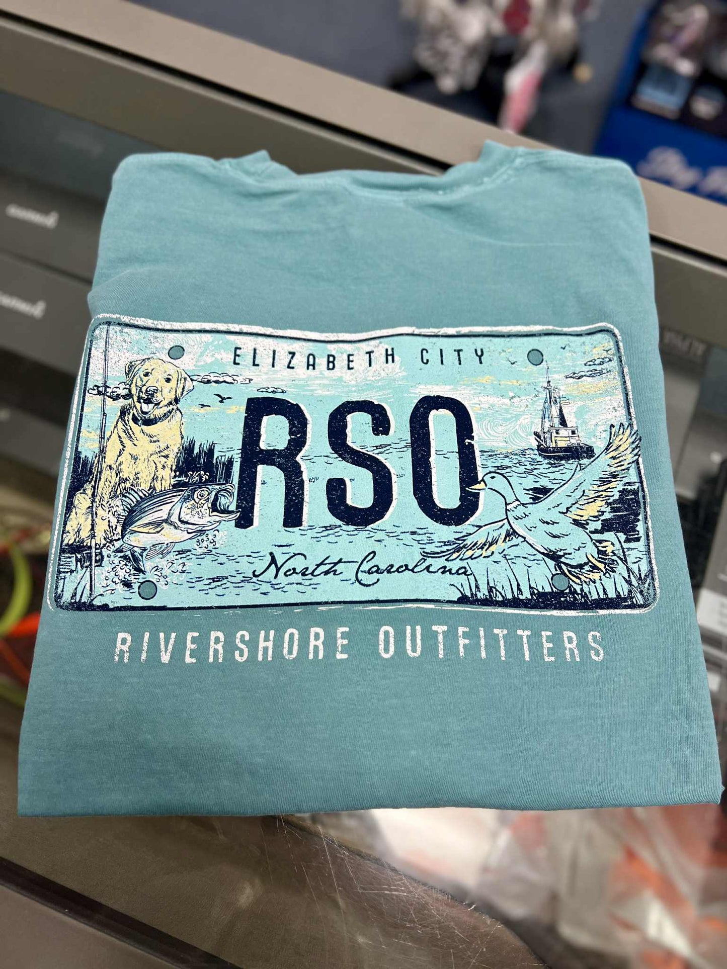 RSO License Plate Long Sleeve, Seafoam