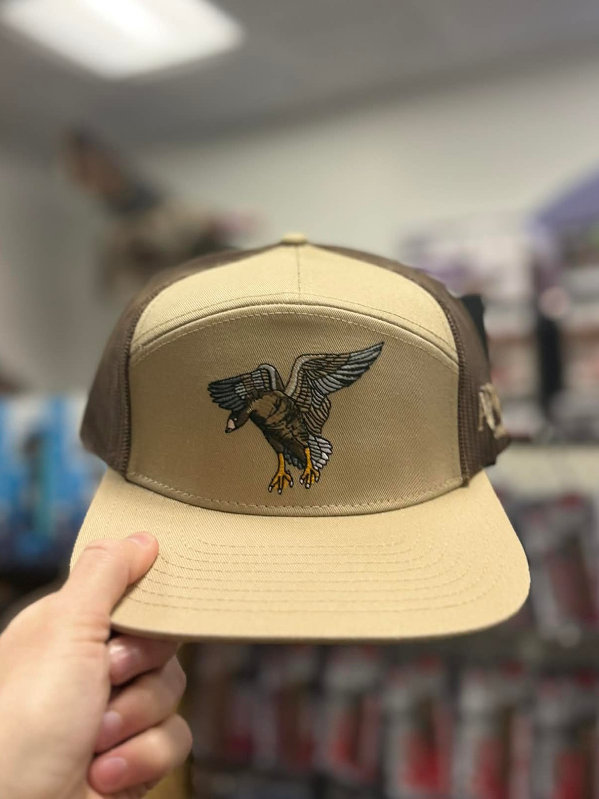 AFW Specklebelly Pale Khaki & Brown 7 Panel Hat