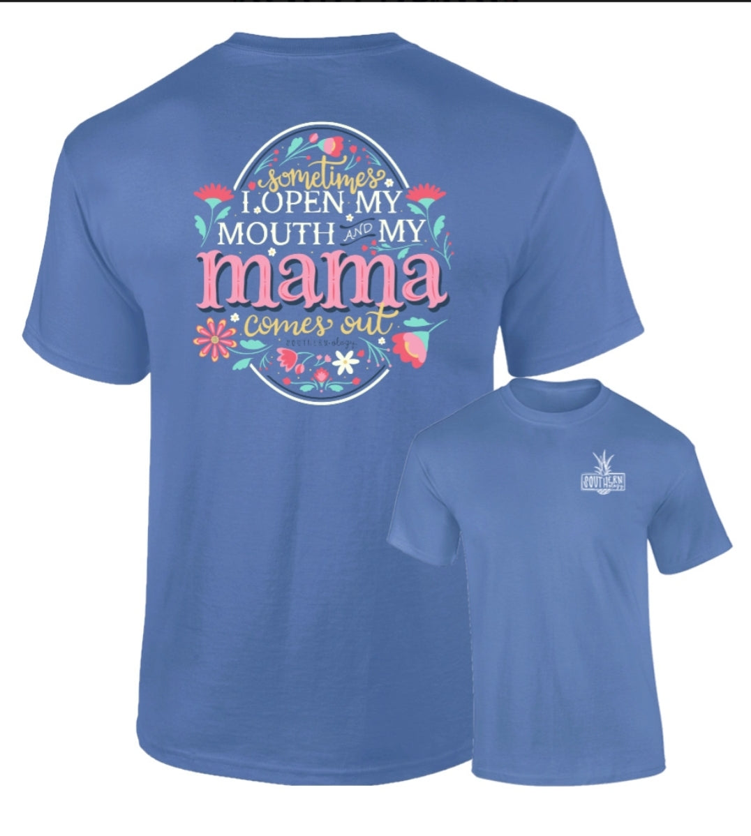 Floral Mama Comes Out Short Sleeve