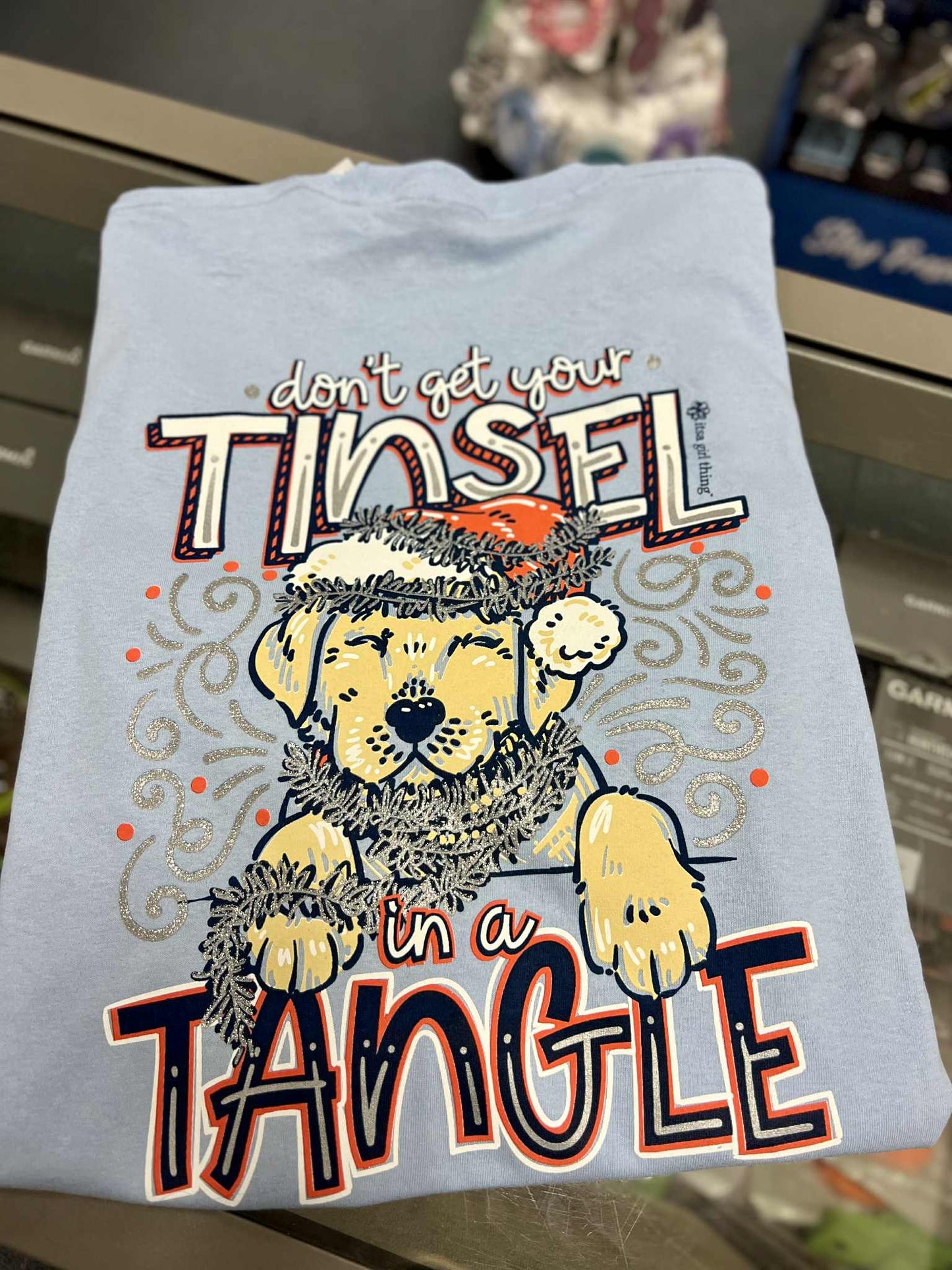 Tinsel Tangle Long Sleeve, Blue