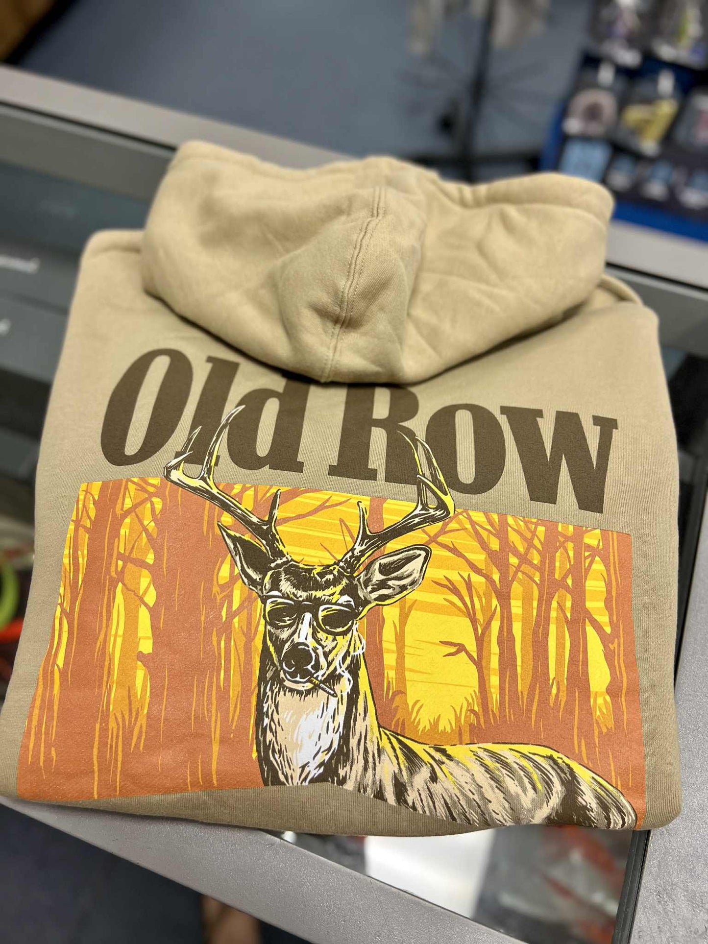 Old Row The Smoking Buck Hoodie, Sandstone