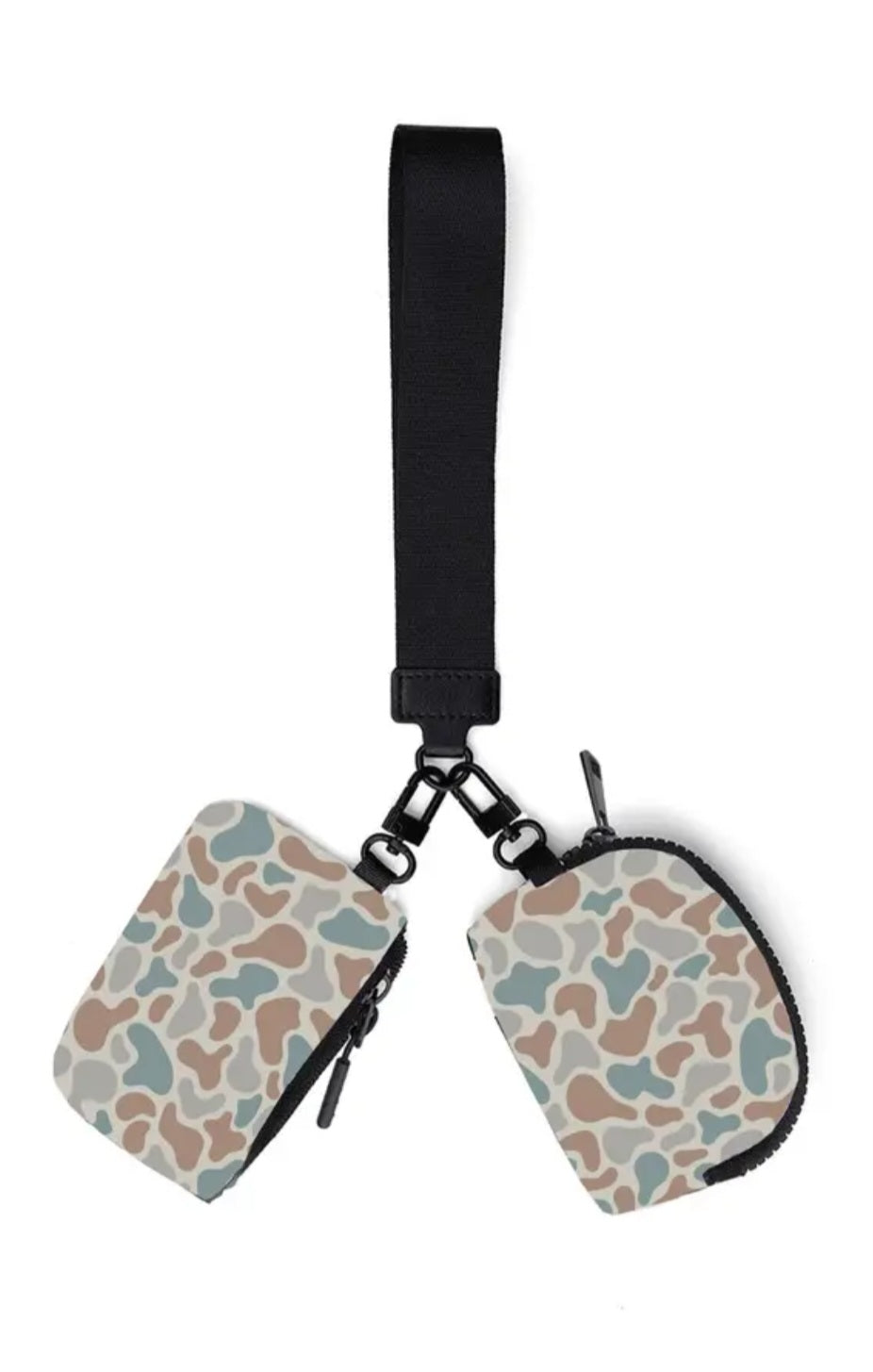 Camo Dual Pouch Wristlet