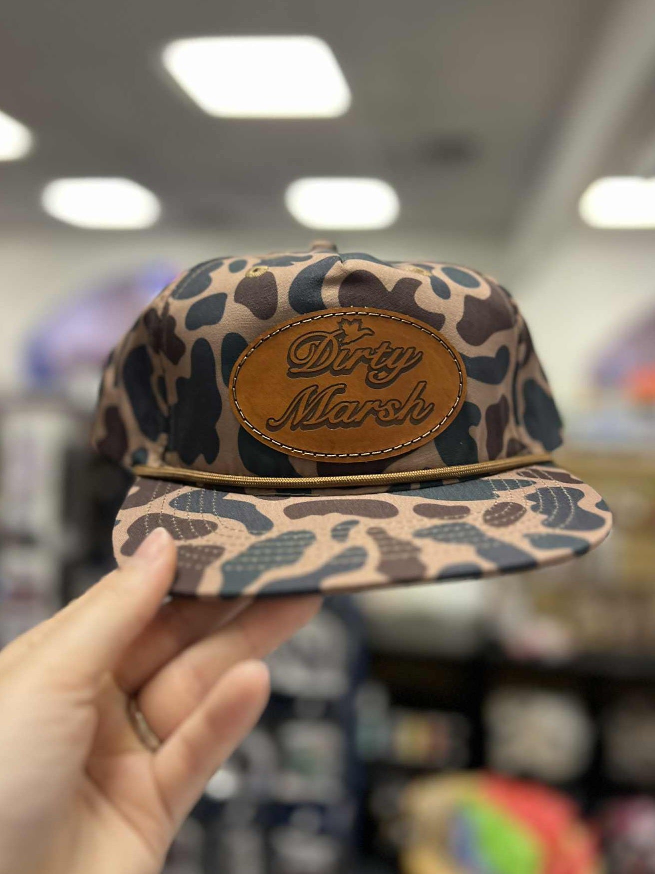 Classic Leather Patch Rope Hat, Delta