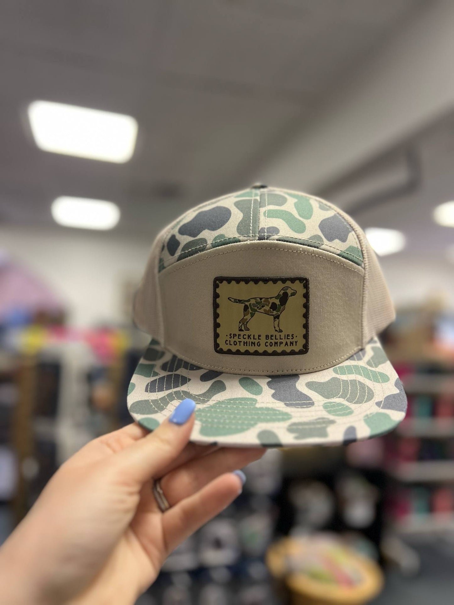 Camo Dog Khaki Patch Flatbill, Marsh