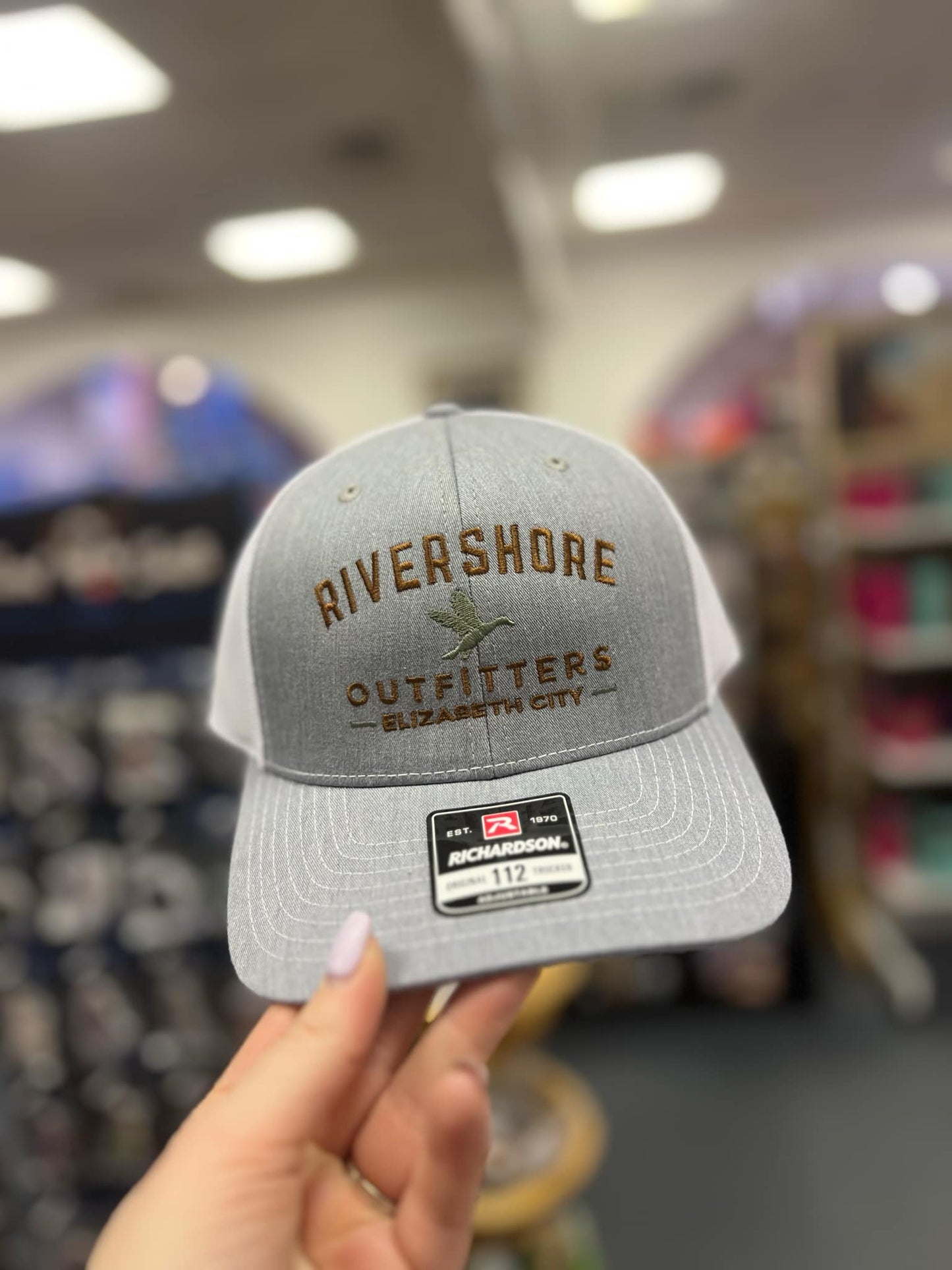 RSO Embroidered Duck 112 Hat, Heather Grey/White