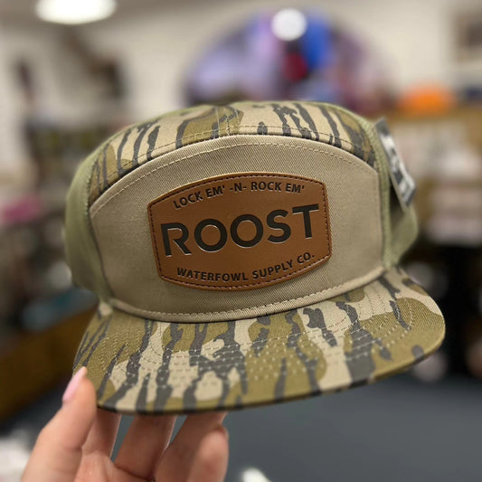 Roost 7 Panel Leather Patch, Bottomland/Khaki