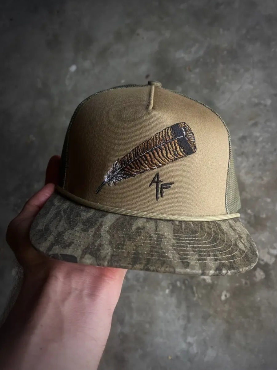 American Fetcher, Turkey Feather Rope Hat, Bottomland