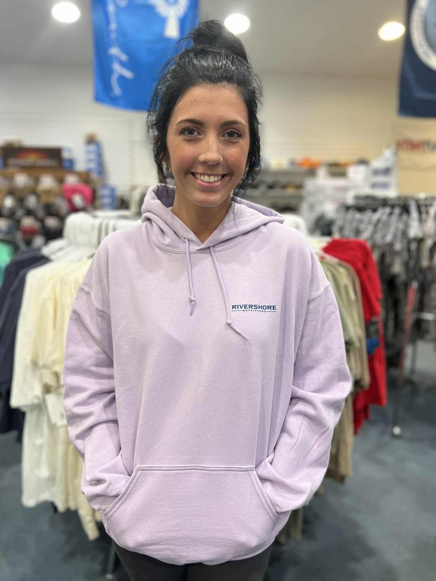 RSO Neutral Camo Bow Hooded Sweatshirt, Orchid