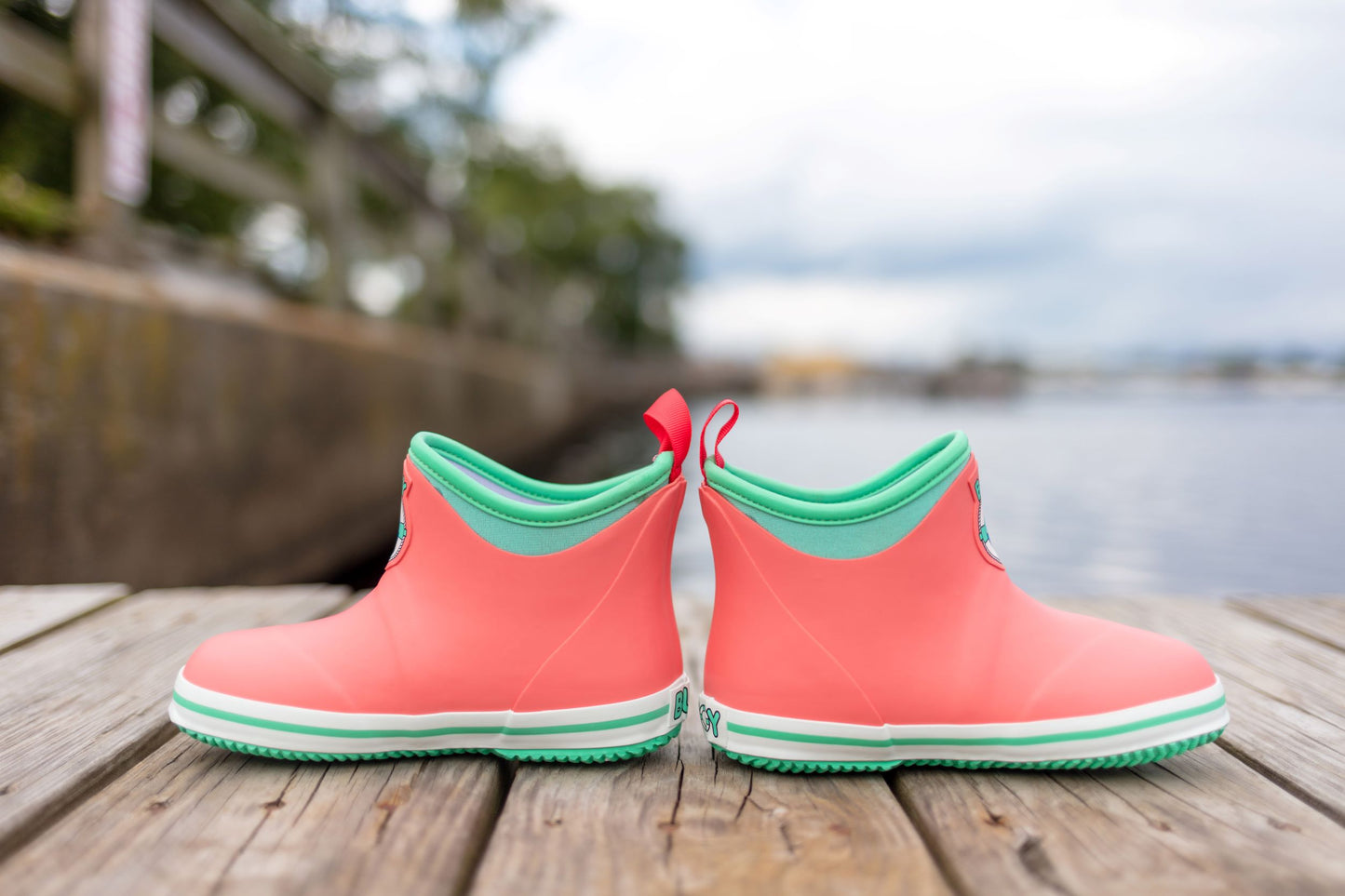 Kids Coral/Seafoam Buoy Boots