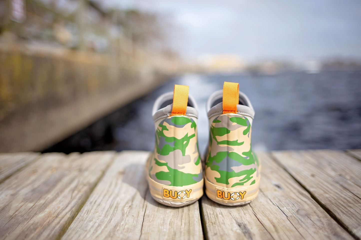 Kids Army Camo Buoy Boots