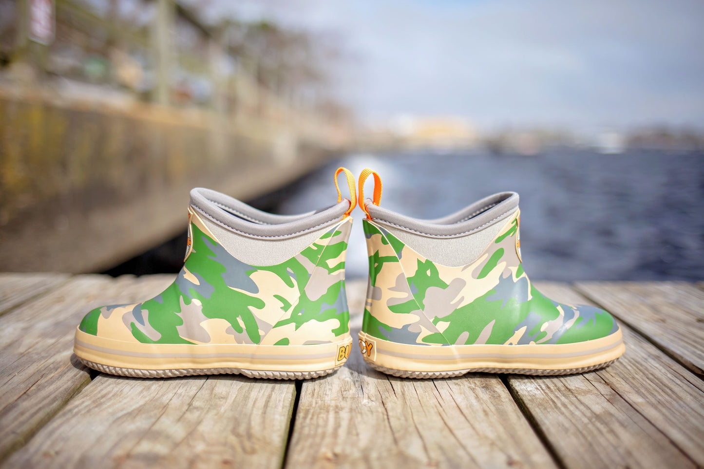 Kids Army Camo Buoy Boots