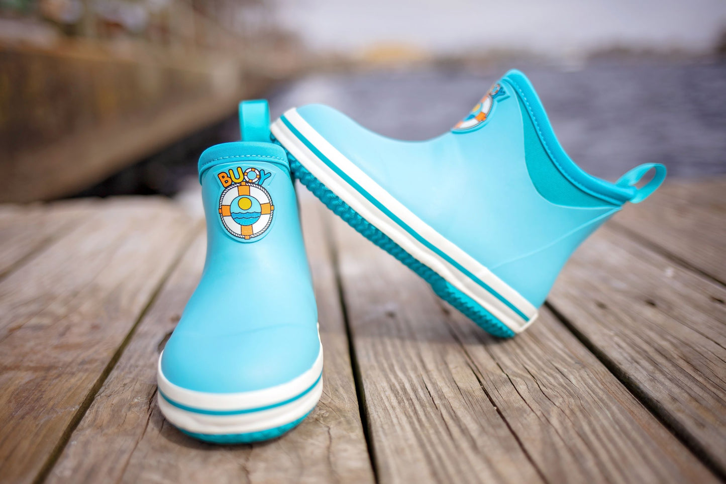 Kids Turquoise Buoy Boots