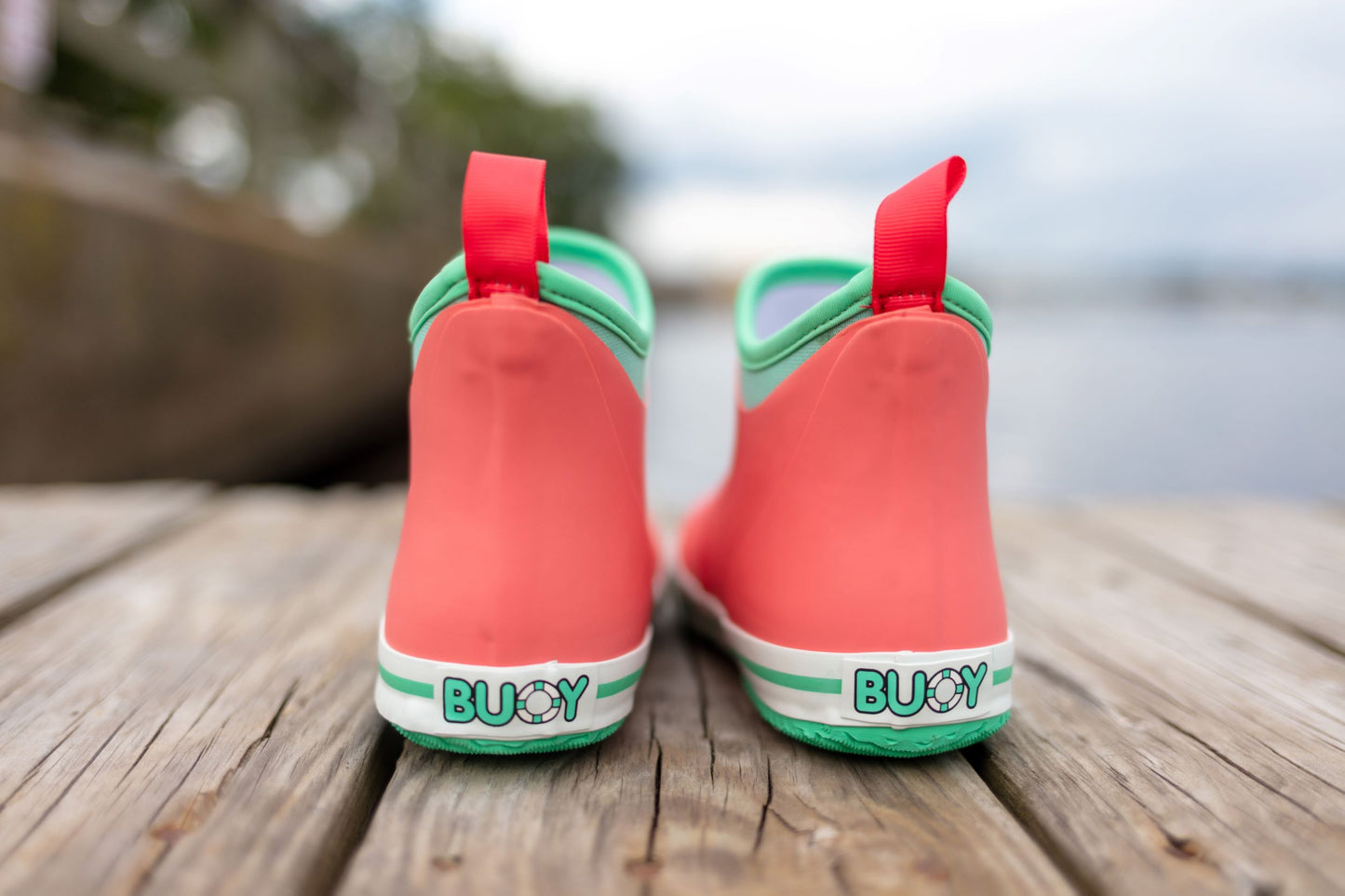 Kids Coral/Seafoam Buoy Boots