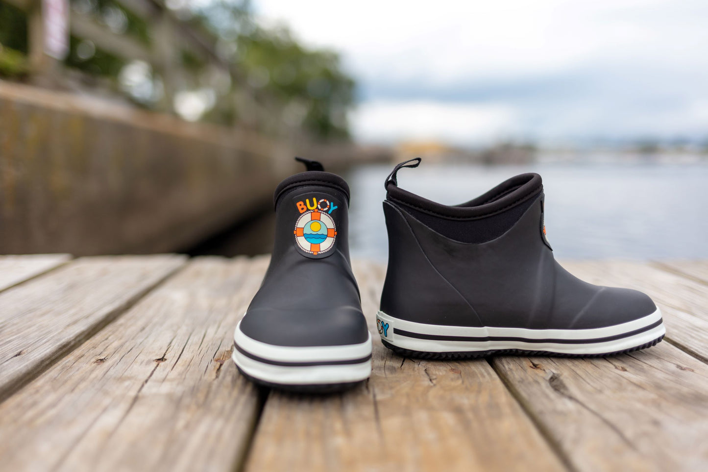 Kids Black Buoy Boots