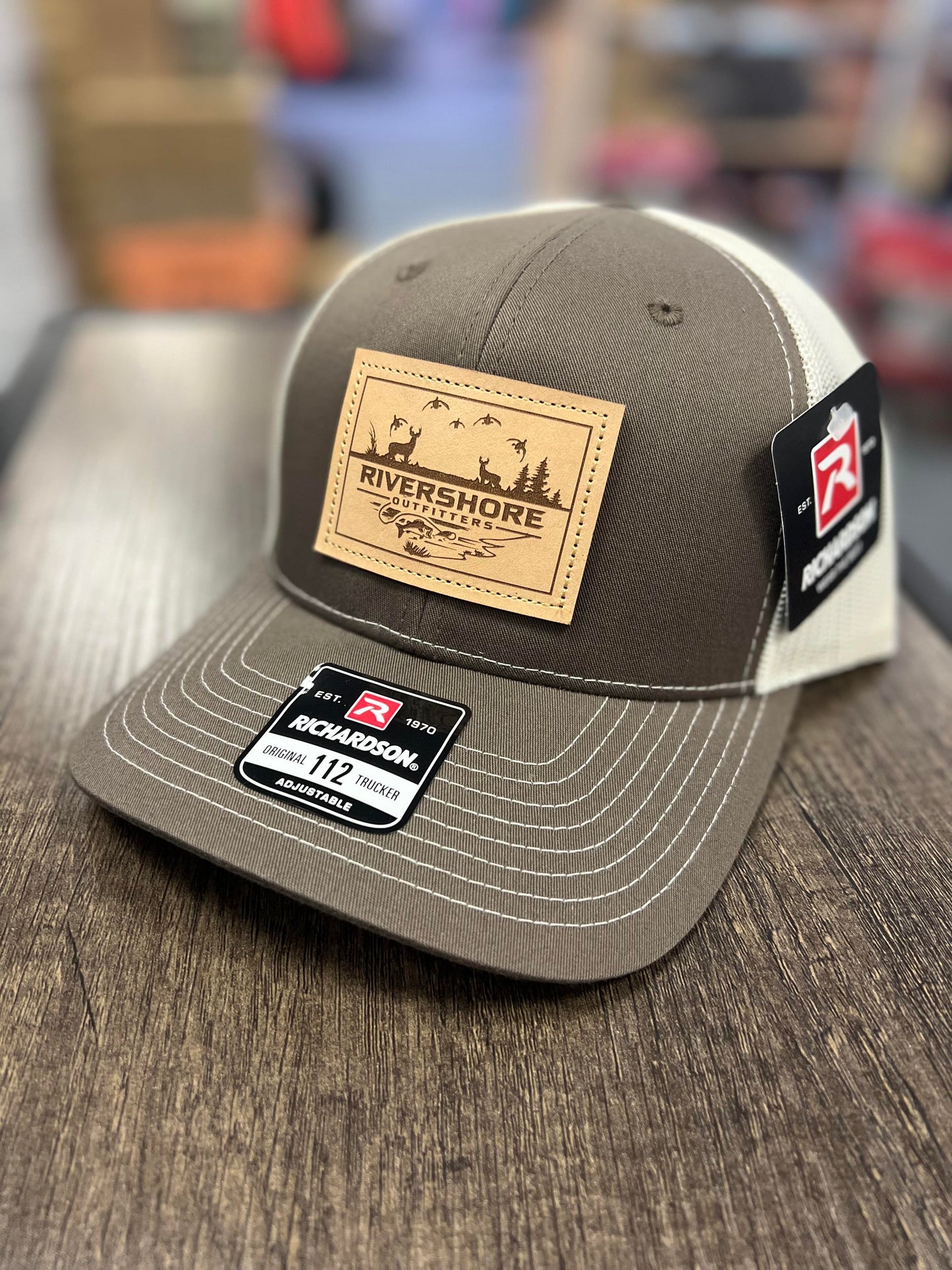 RSO Leather Patch Hat, 112 Choc/Birch