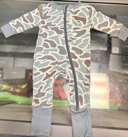 Burlebo Baby Zip Up, Retro Duck Camo