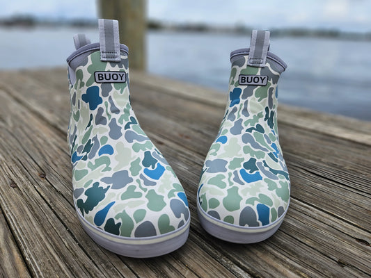 Men's White Duck Camo Buoy Boots
