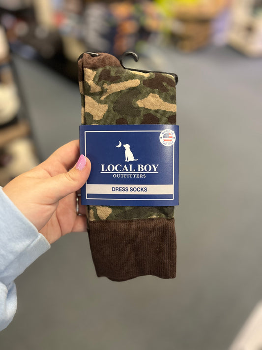 Dress Socks, Green Localflage