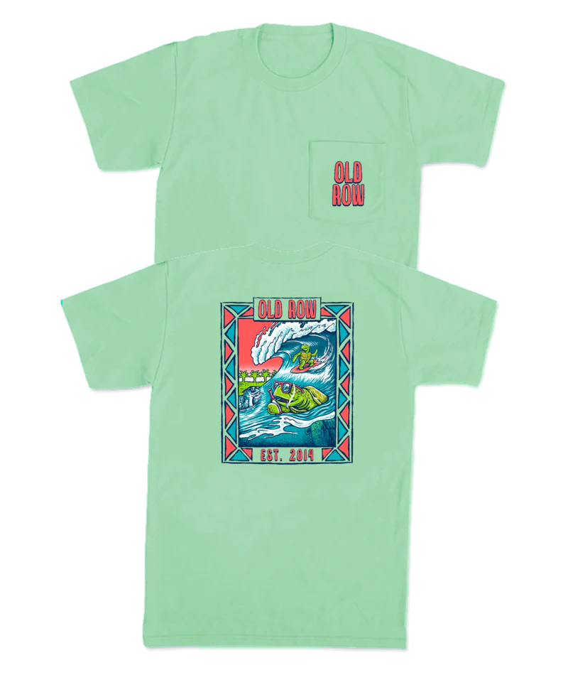 Old Row, Surfin' Turtles Pocket Tee, Island Reef
