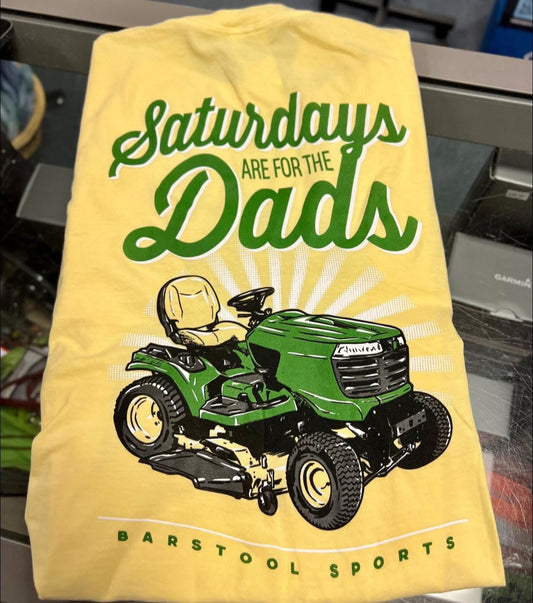 Saturdays Are For The Dads Riding Mower Tee, Yellow