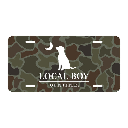 Dog & Moon License Plate, Localflage OD