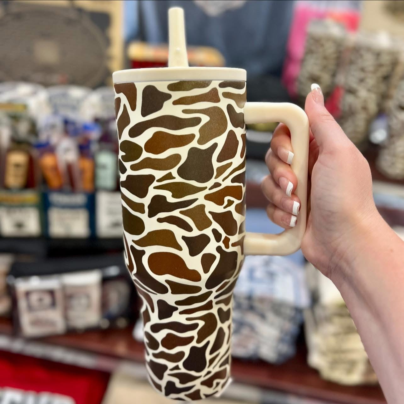 Duck Camo Flip Lid Tumbler