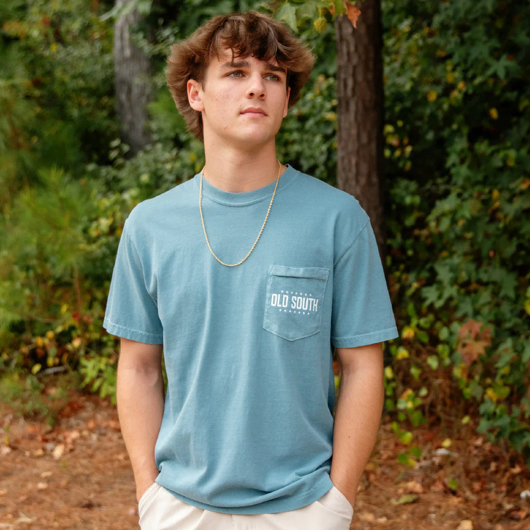 Blackout Camo Logo Short Sleeve, Ice Blue