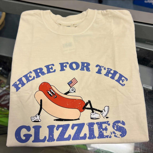 Here for the Glizzies Tee, Ivory