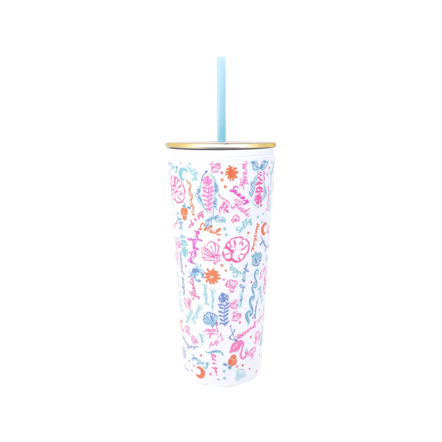 Tumbler W/ Straw, Summer Serenade