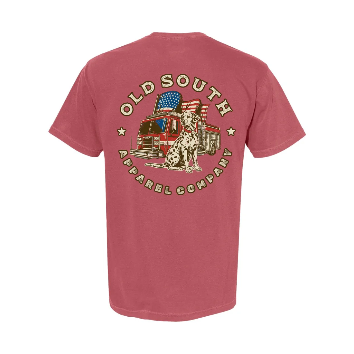 Old Glory Fire Brigade Short Sleeve, Crimson