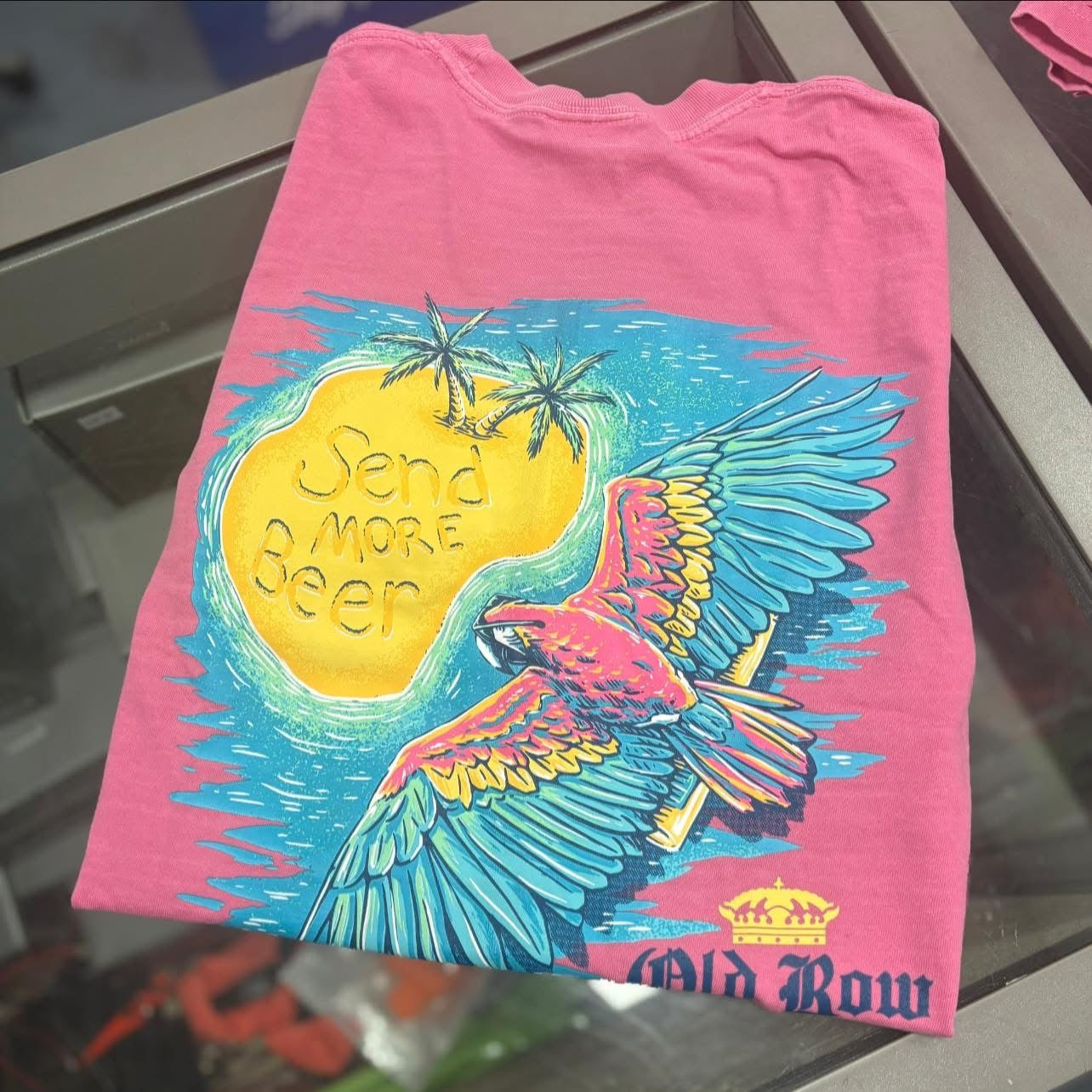 Old Row, Send More Beer Pocket Tee, Crunchberry