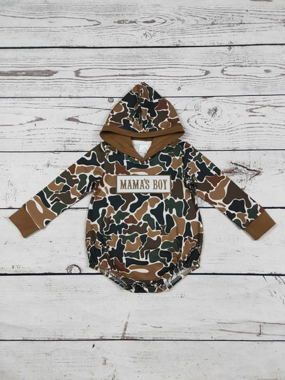 Mama's Boy Appliqué Duck Camouflage Printed Bubble