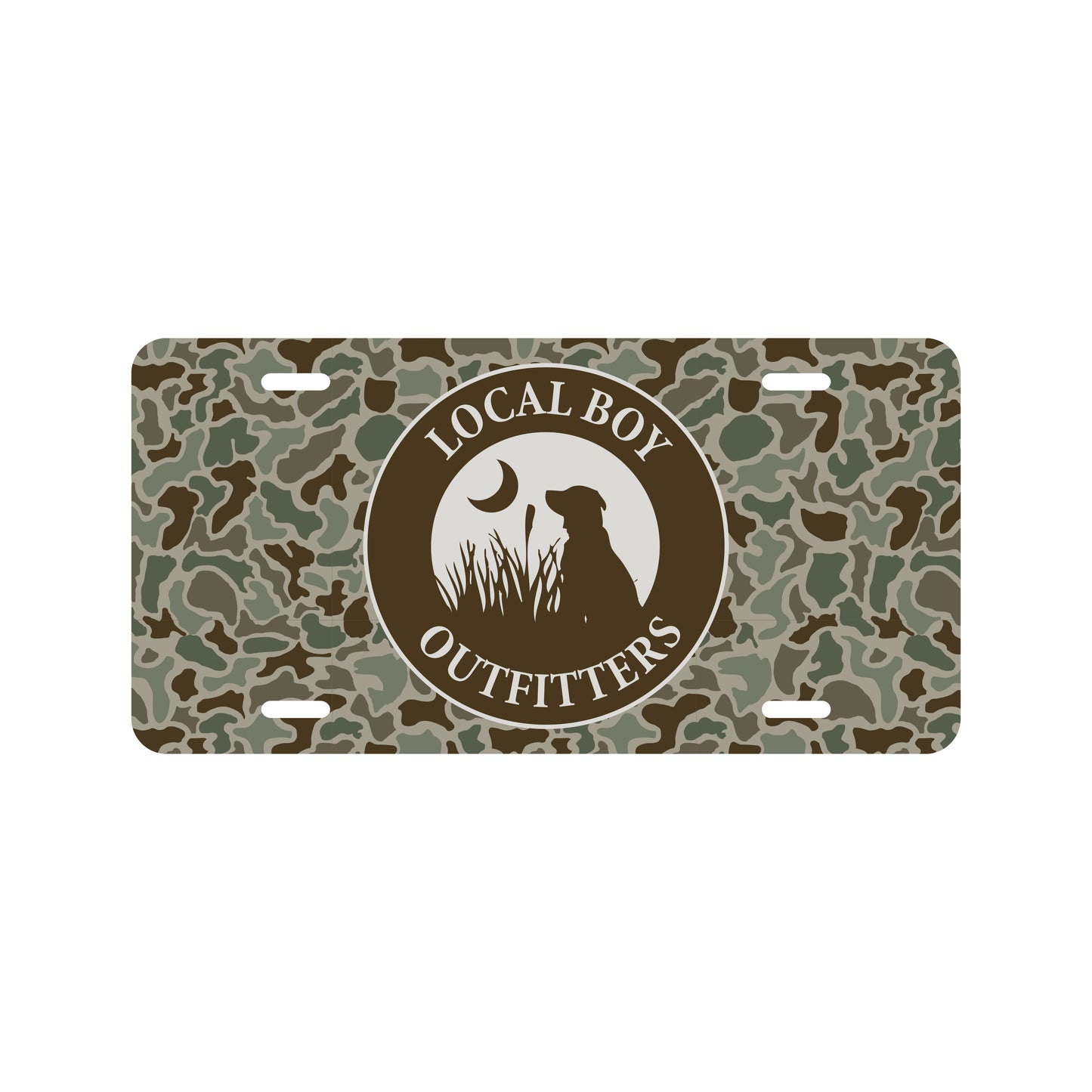 Local Boy Original Circle License Plate, Localflage Forest