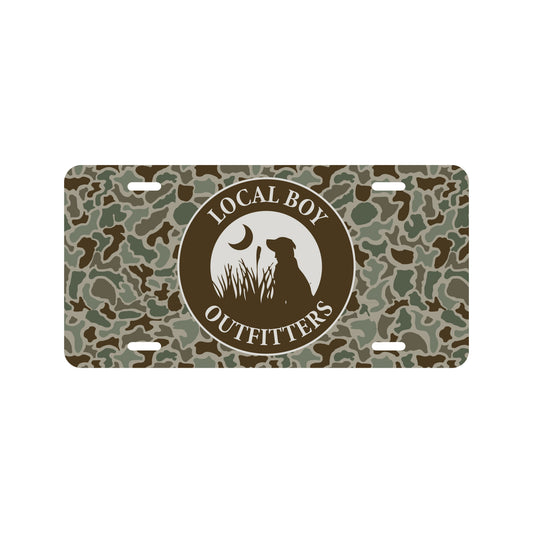 Local Boy Original Circle License Plate, Localflage Forest