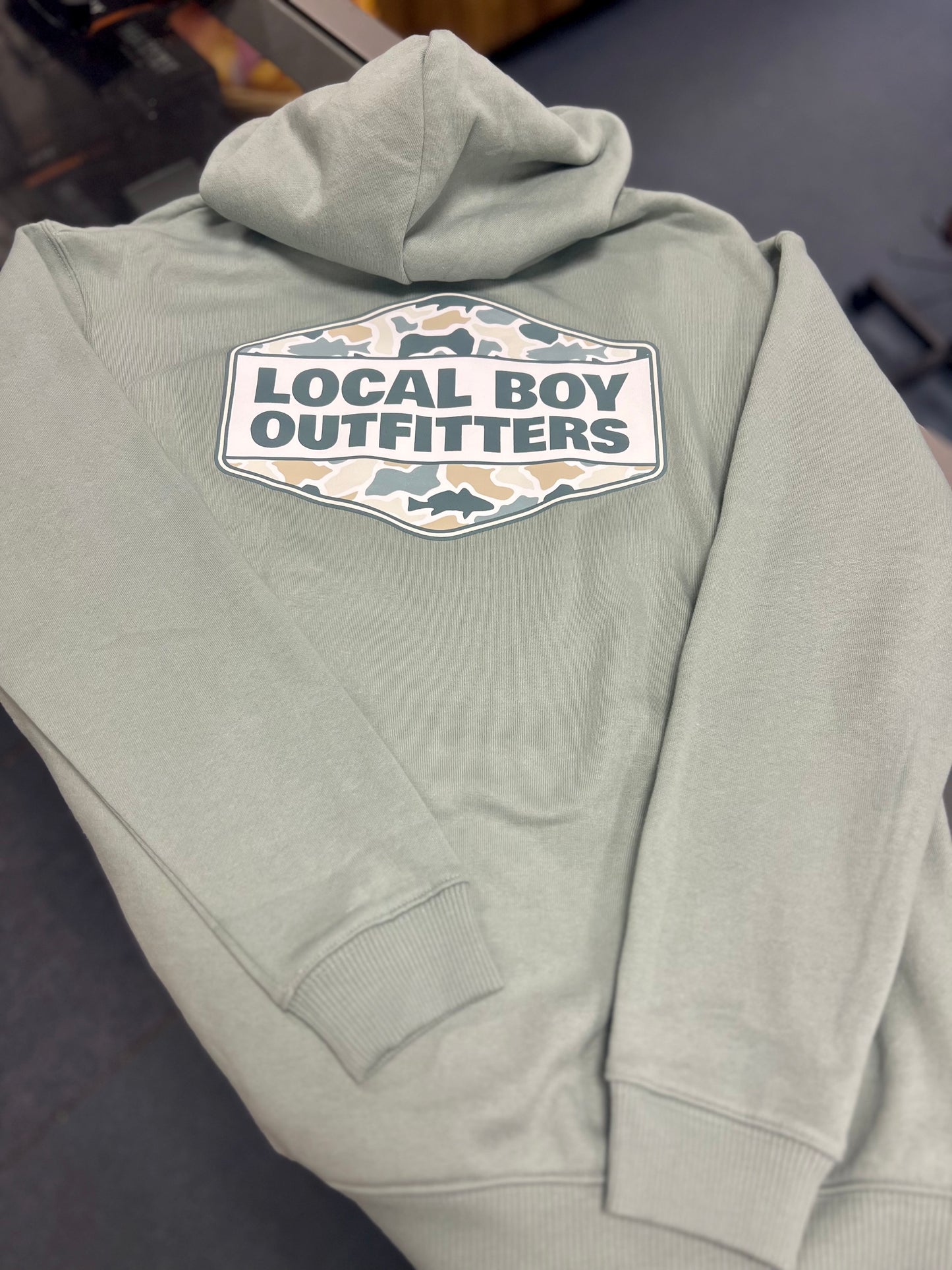 Fish Camo Diamond Crest Hooded Sweatshirt